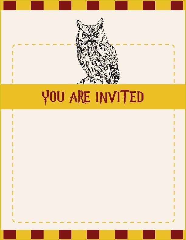 Harry Potter Invitation Template Free Of Harry Potter Party Invitation Ideas