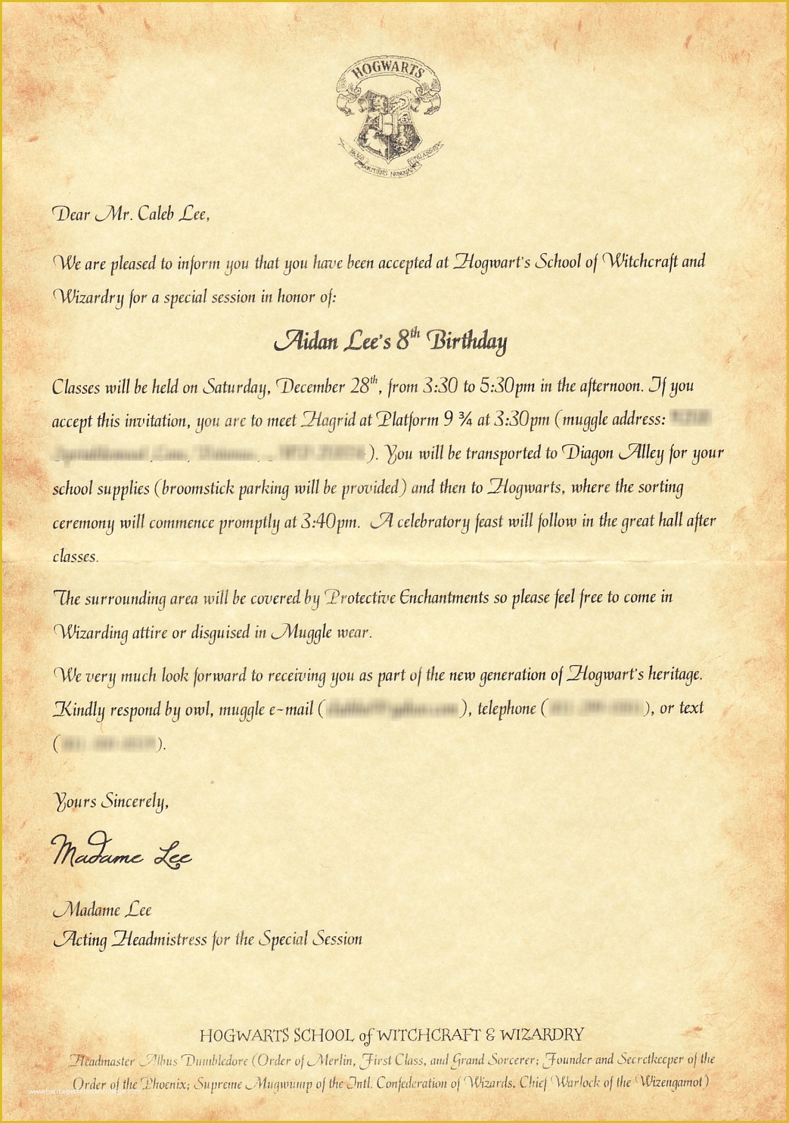 Harry Potter Invitation Template Free Of Harry Potter Party Invitation Template