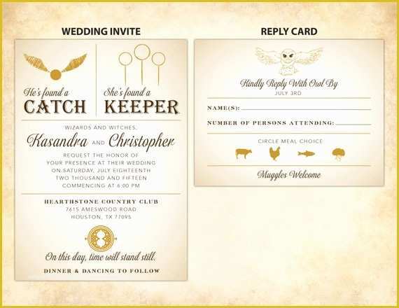 Harry Potter Invitation Template Free Of Harry Potter Wedding Invitation Diy Printable