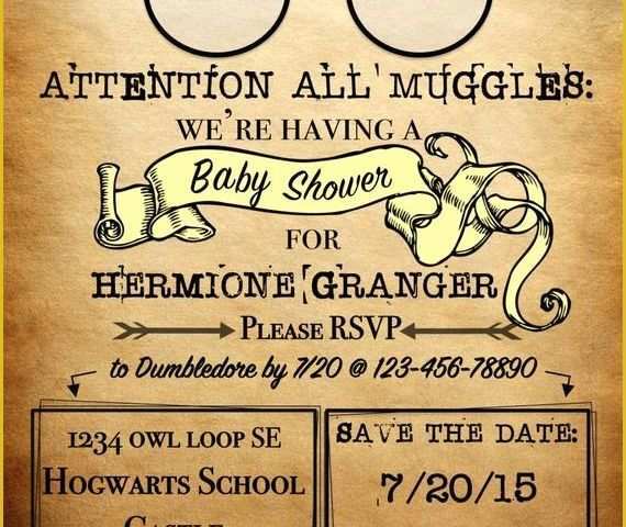 Harry Potter Invitation Template Free Of Personalized Harry Potter theme Invitation attention All