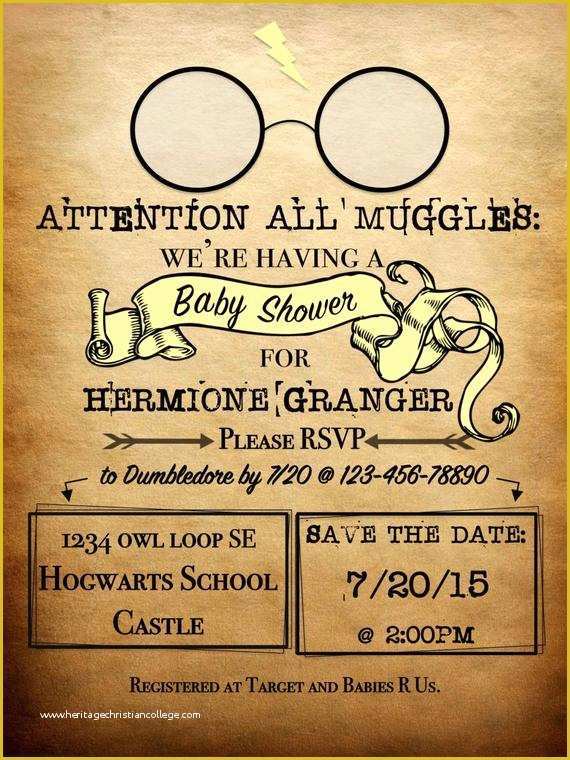 Harry Potter Invitation Template Free Of Personalized Harry Potter theme Invitation attention All
