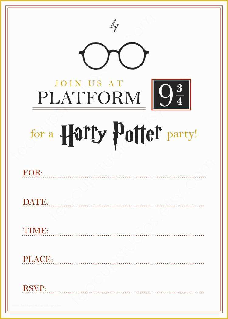 Harry Potter Invitation Template Free Of Printable Harry Potter Invitation Pdf