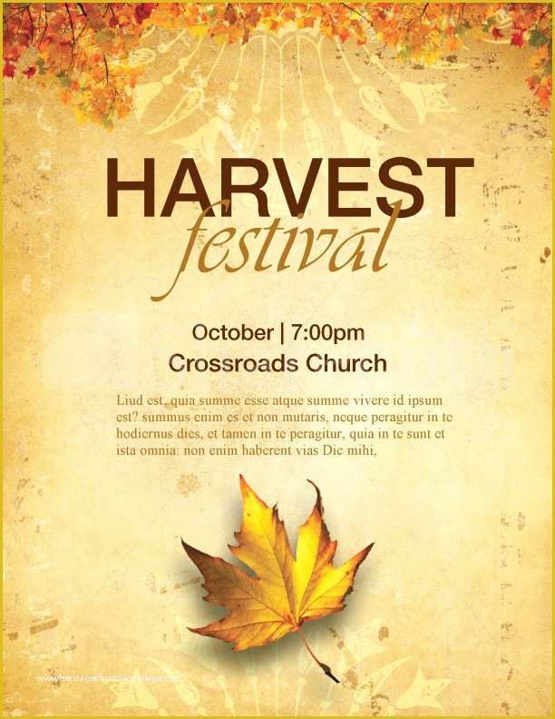 Harvest Festival Flyer Free Template Of Church Harvest Festival Flyers Template