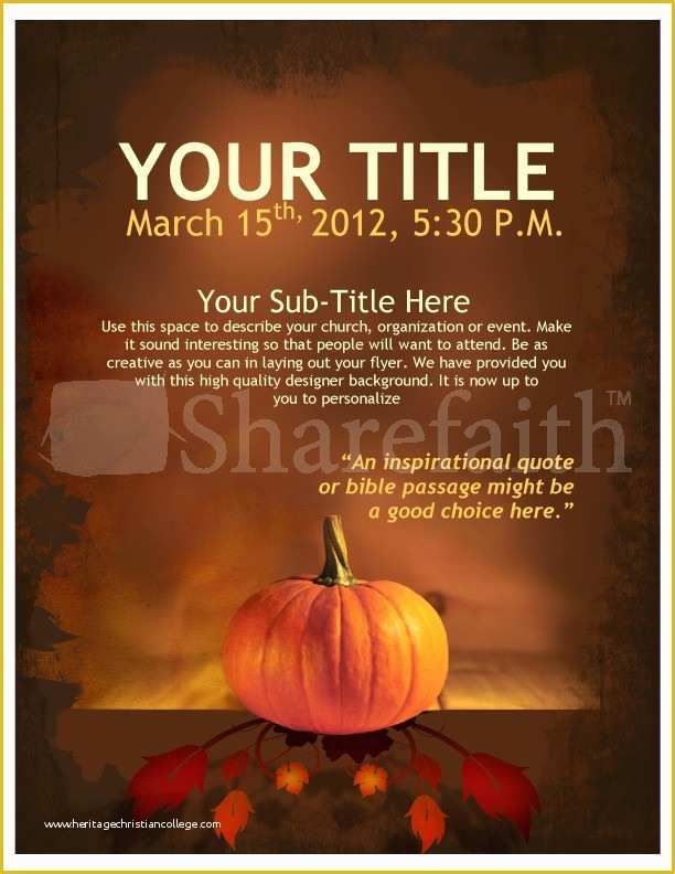 Harvest Festival Flyer Free Template Of Harvest Celebration Flyer Template