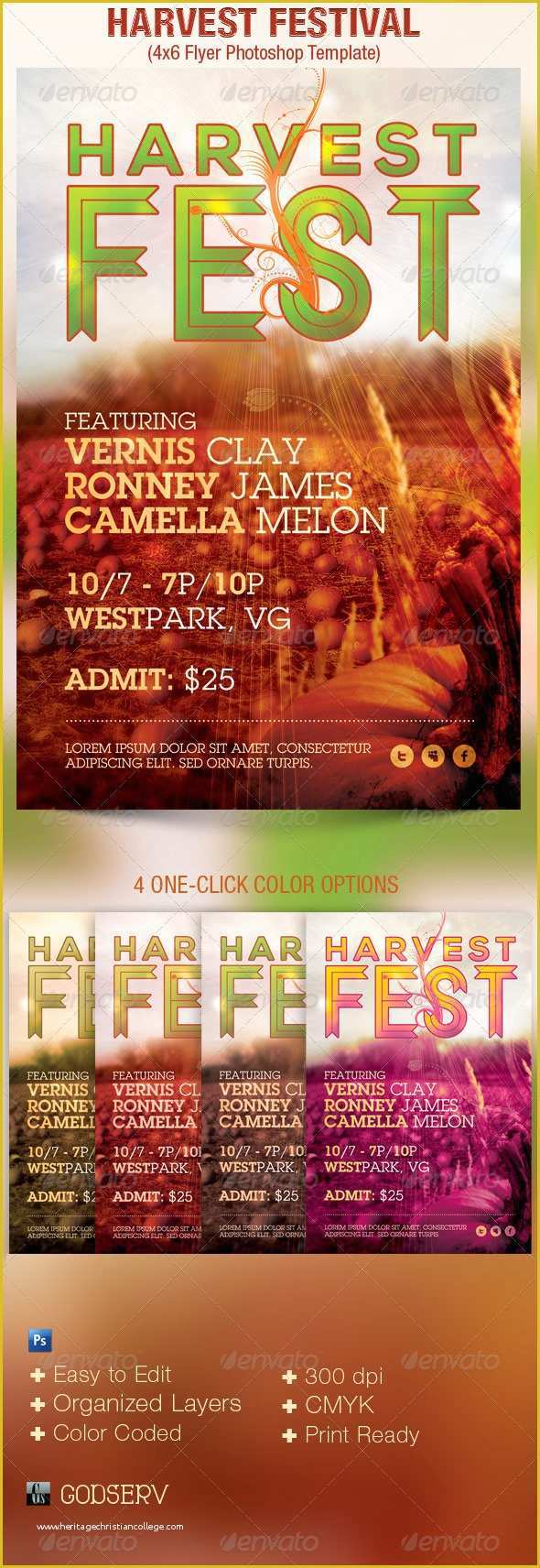 Harvest Festival Flyer Free Template Of Harvest Festival Church Flyer Template On Behance