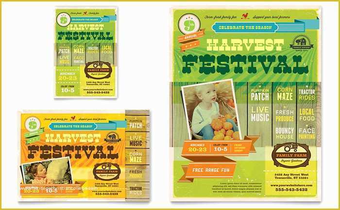 Harvest Festival Flyer Free Template Of Harvest Festival Flyer & Ad Template Design