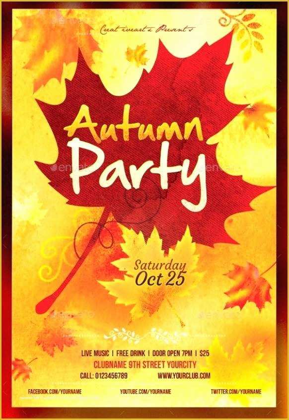 Harvest Festival Flyer Free Template Of Harvest Festival Flyer Template Fall Flyer 3 Free Autumn