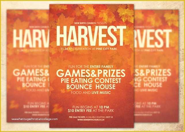 Harvest Festival Flyer Free Template Of Harvest Thanksgiving Templates