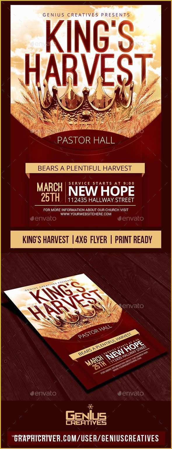 Harvest Festival Flyer Free Template Of King S Harvest Church Flyer Template events Flyers