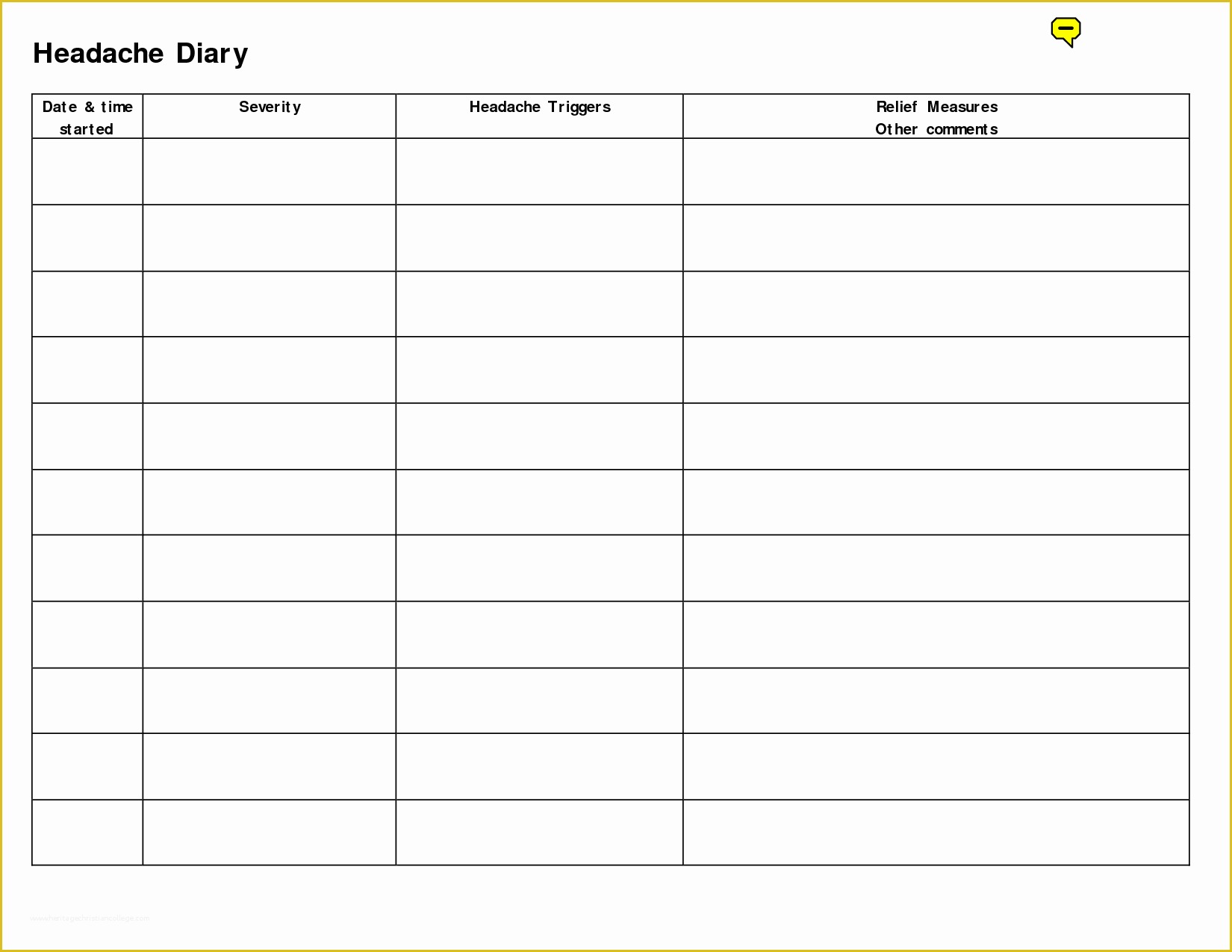 Headache Diary Template Free Of 10 Best Of Printable Worksheets for 8th Grade
