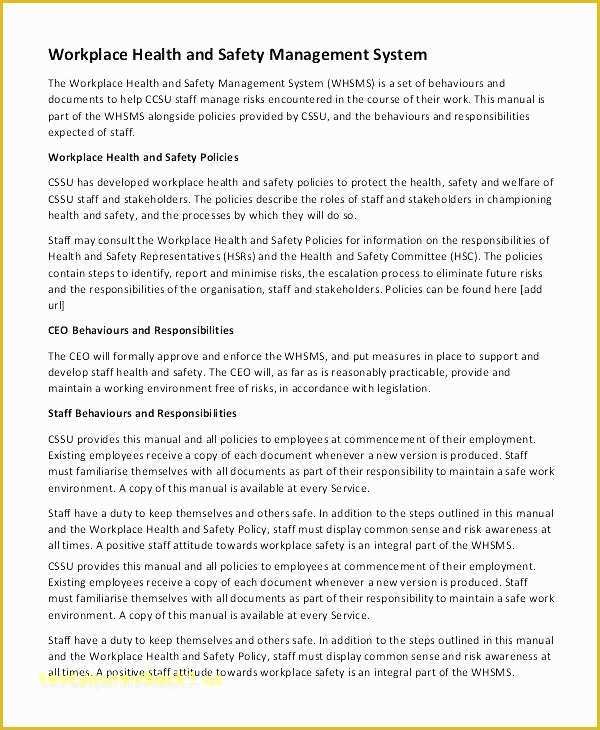 Health and Safety Manual Template Free Of Construction Safety Manual Template New Games for the