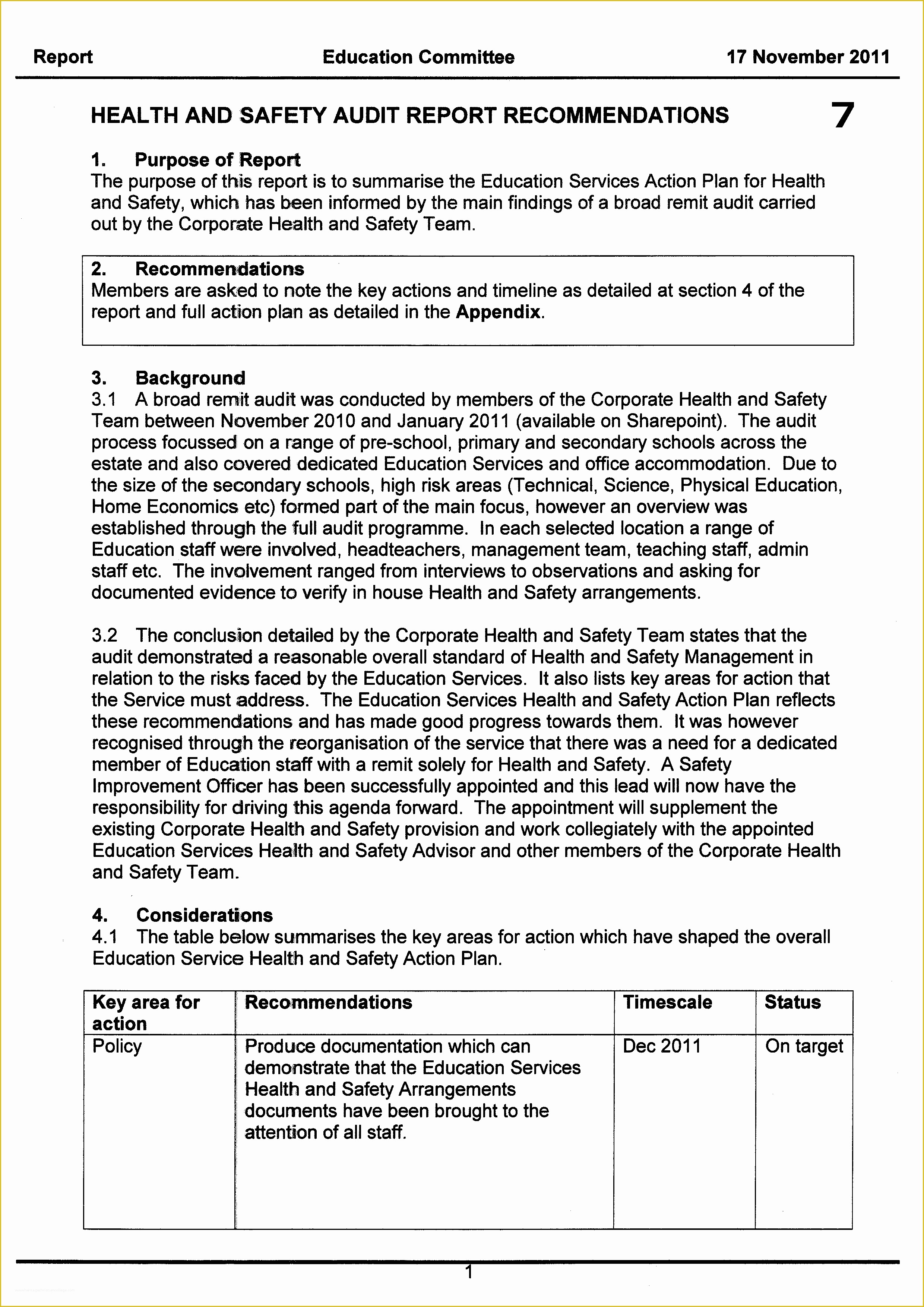 Health and Safety Manual Template Free Of 免费 Health and Safety Audit Report