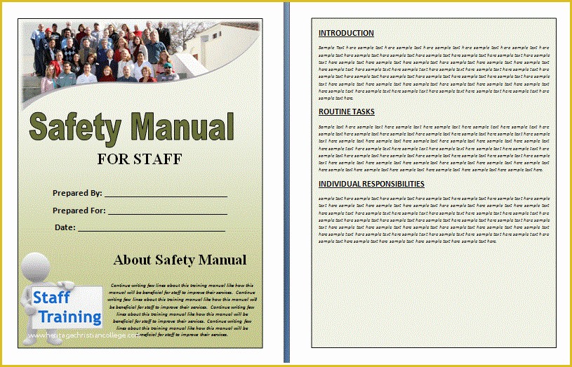 Health and Safety Manual Template Free Of Safety Manual Template