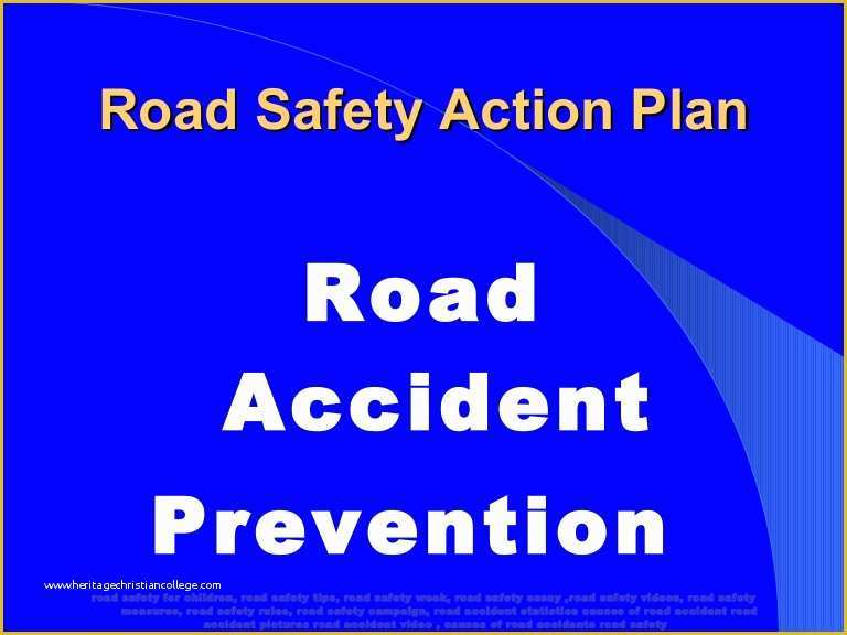 Health and Safety Powerpoint Templates Free Download Of Road Accident Prevention Powerpoint Presentation with S