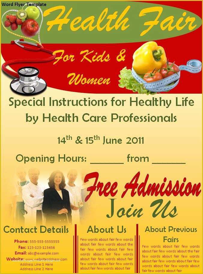 Health Fair Flyer Template Free Of Health Fair Flyers Health Fair Flyer Templates Free