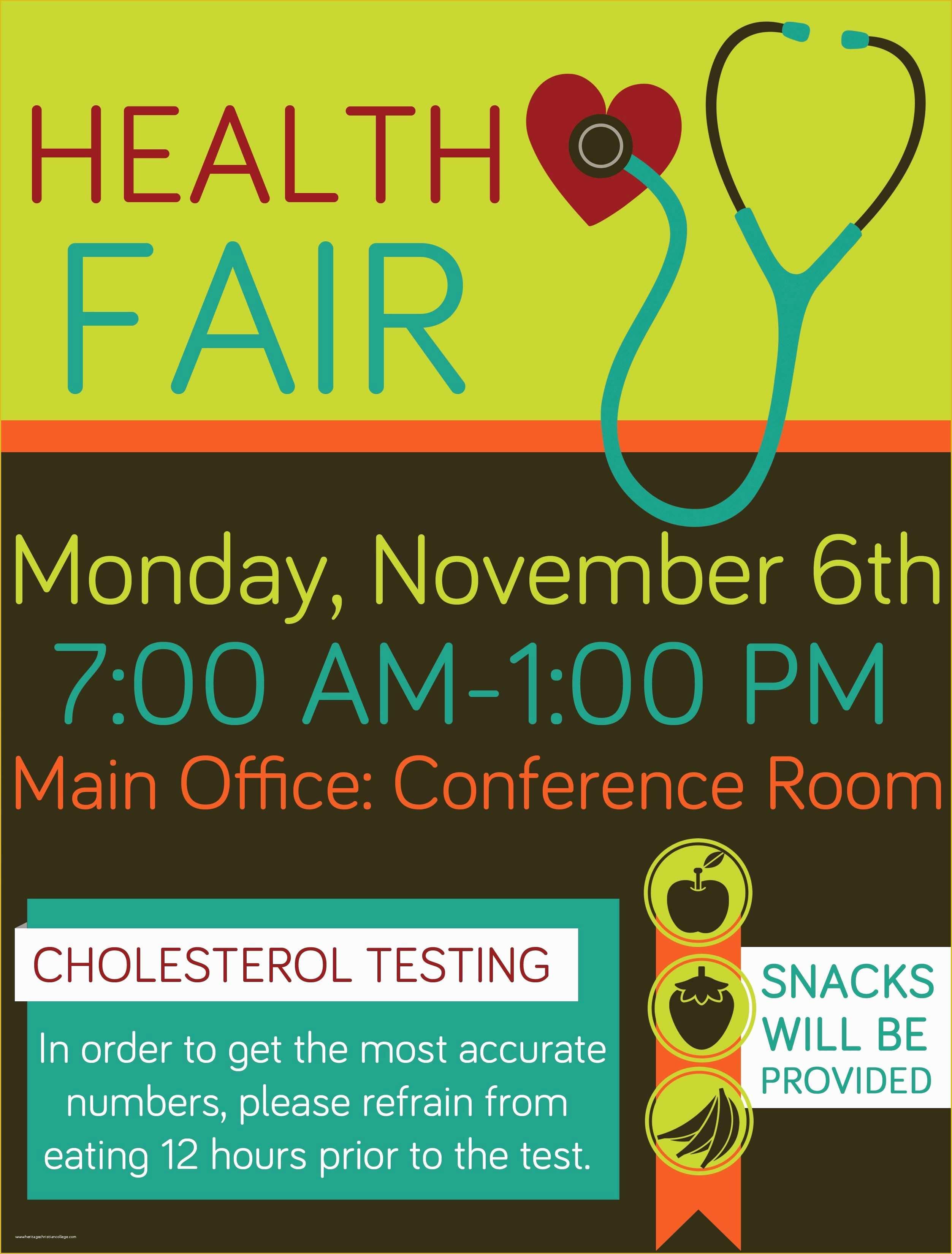 Health Fair Flyer Template Free Of Pany Health Fair Flyer Graphic Design School Health