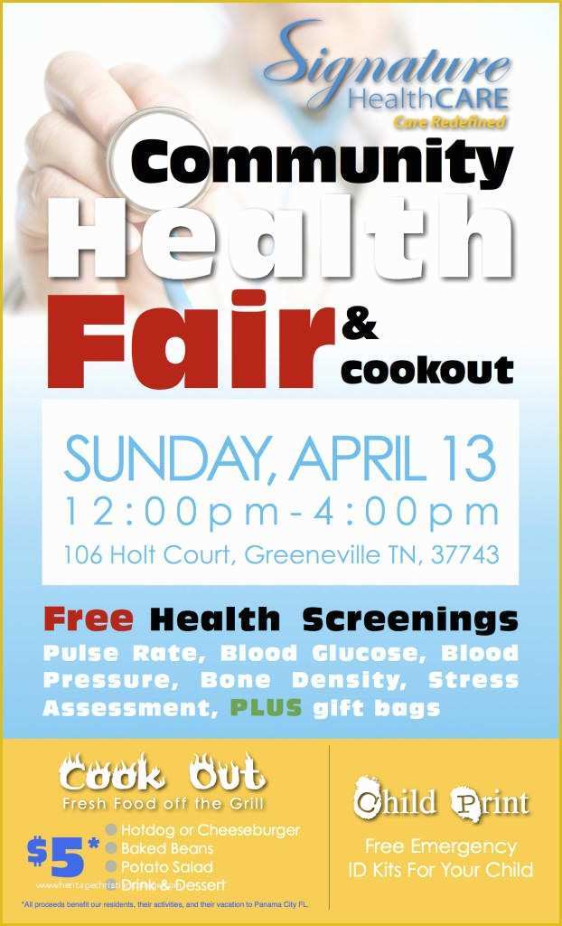 Health Fair Flyer Template Free Of Shc to Host Munity Health Fair