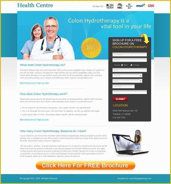 Healthcare Brochure Templates Free Download Of Beautifully Designed Best Converting Landing Page Design 2015