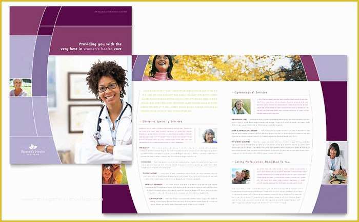 Healthcare Brochure Templates Free Download Of Women S Health Clinic Brochure Template Design