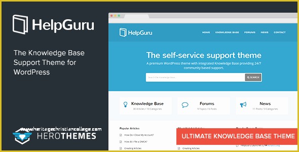 Help Desk Website Template Free Download Of Helpguru A Self Service Knowledge Base Wordpress theme