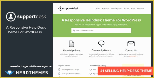 Help Desk Website Template Free Download Of Supportdesk A Responsive Helpdesk theme by Herothemes