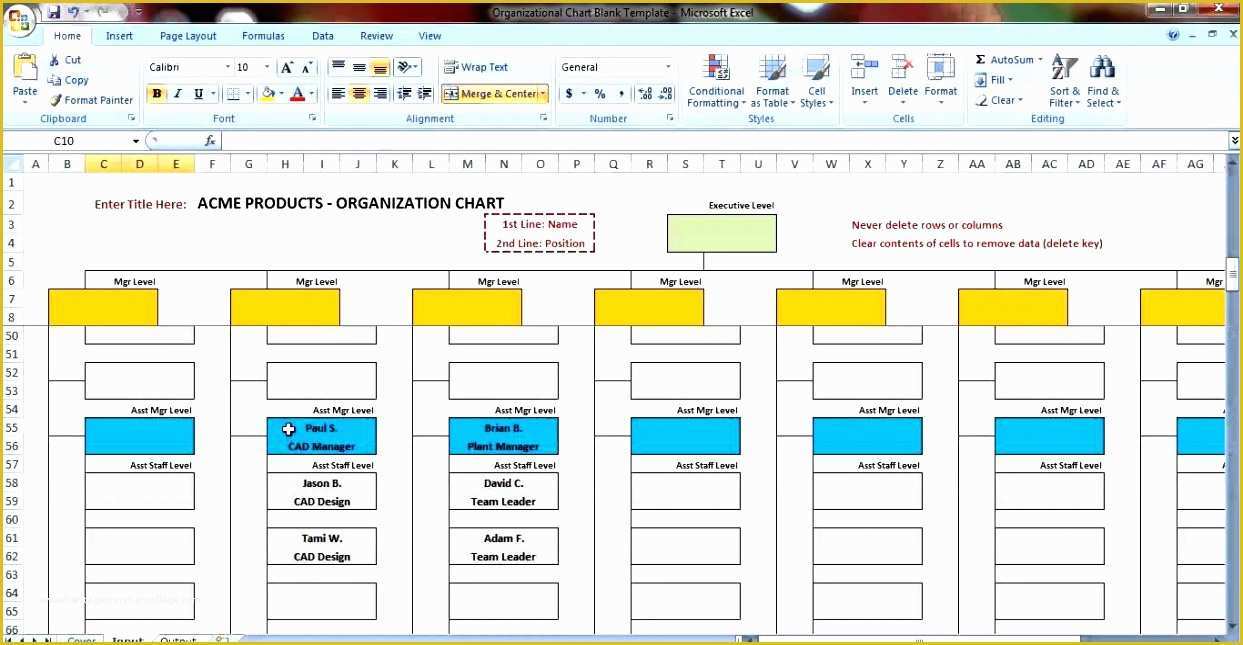 Hierarchy Chart Template Free Of 6 Excel Templates organizational Chart Free Download