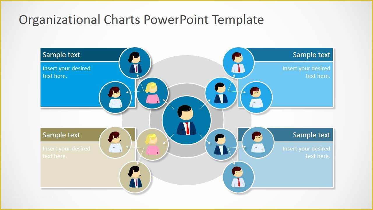 Hierarchy Chart Template Free Of Circular organizational Chart for Powerpoint Slidemodel