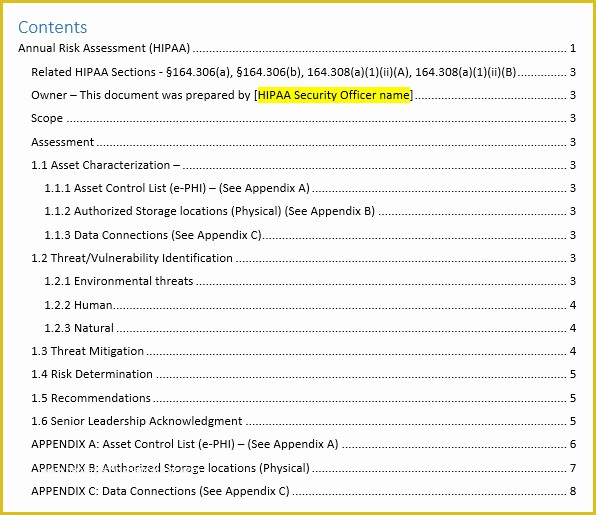 Hipaa Security Risk assessment Template Free Of 24 Of Hipaa Security Risk assessment Template