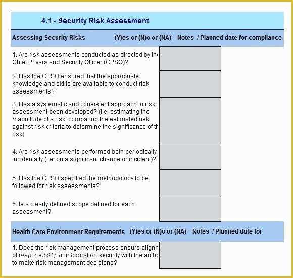 Hipaa Security Risk assessment Template Free Of 26 Hipaa Risk assessment Template Free