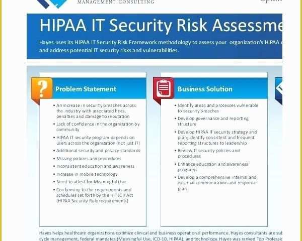 Hipaa Security Risk assessment Template Free Of Hipaa Security Risk assessment Template