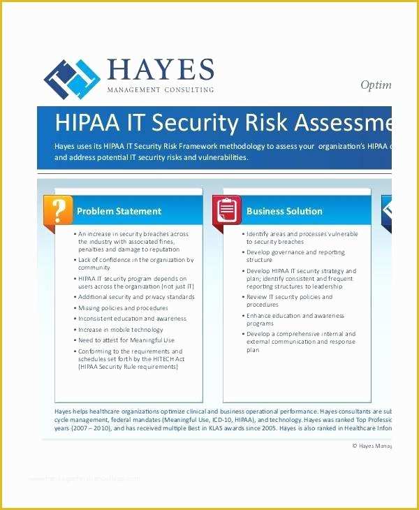 Hipaa Security Risk assessment Template Free Of Hipaa Security Risk assessment Template