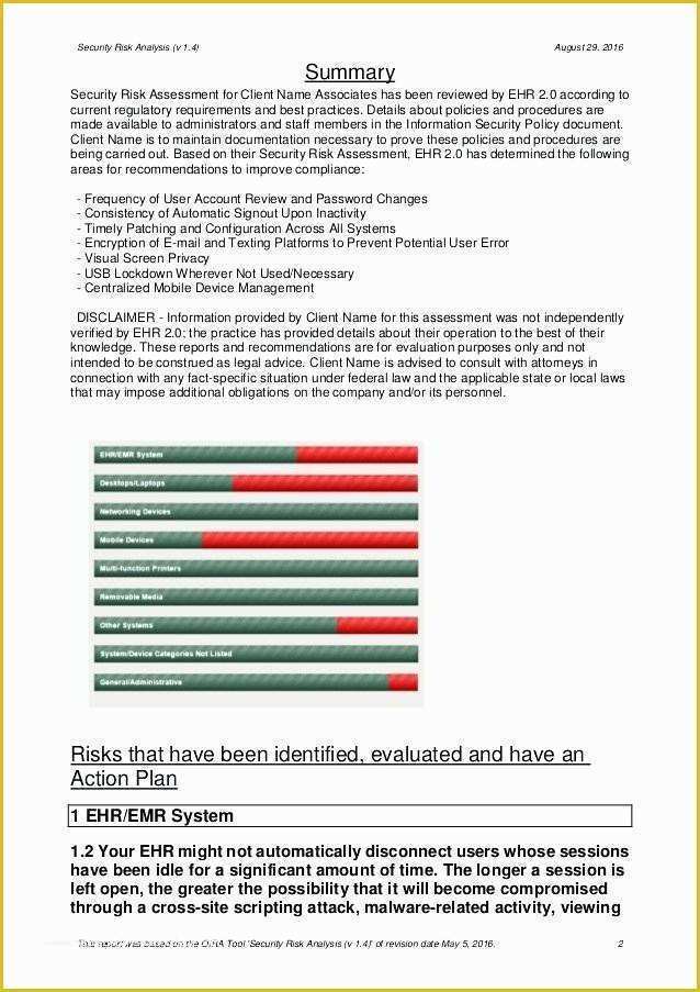 Hipaa Security Risk assessment Template Free Of Meaningful Use Risk assessment Template Security Analysis