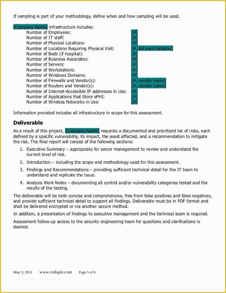 Hipaa Security Risk assessment Template Free Of Redspin Hipaa Security Risk Analysis Rfp Template