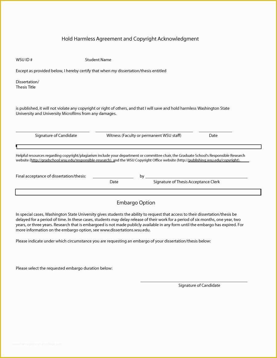 Hold Harmless Agreement Template Free Download Of 41 Free Hold Harmless Agreement Templates Free Free