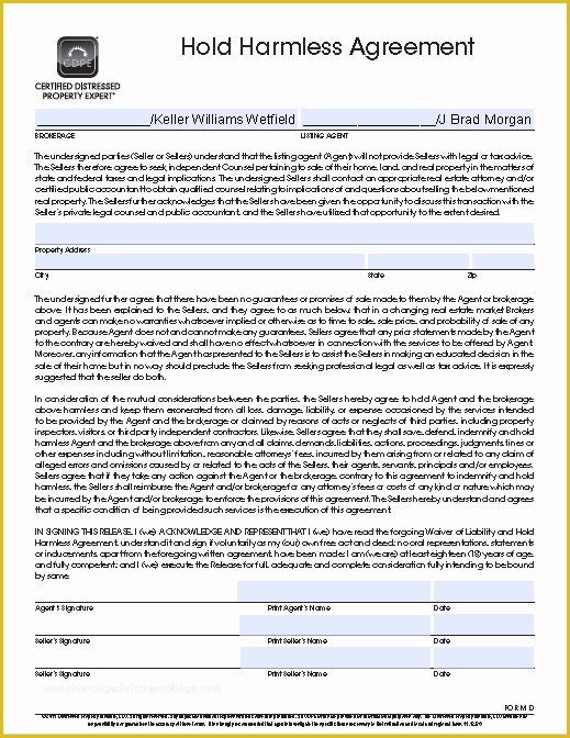 Hold Harmless Agreement Template Free Download Of 43 Free Hold Harmless Agreement Templates Ms Word and Pdfs