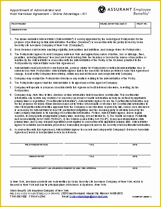 Hold Harmless Agreement Template Free Download Of 43 Free Hold Harmless Agreement Templates Ms Word and Pdfs