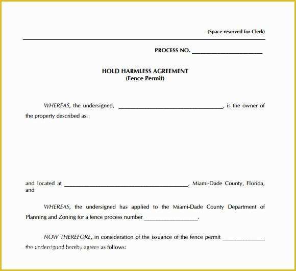Hold Harmless Agreement Template Free Download Of 9 Sample Hold Harmless Agreements