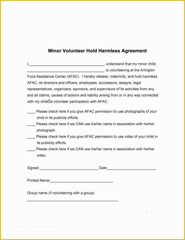 Hold Harmless Agreement Template Free Download Of Hold Harmless Agreement Template Free Download
