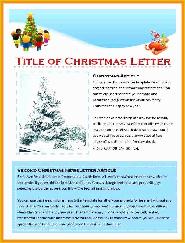 Holiday Family Newsletter Templates Free Of 19 Family Christmas Newsletter Templates