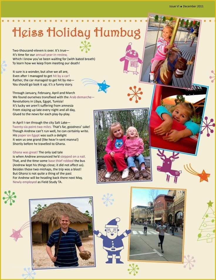 Holiday Family Newsletter Templates Free Of 39 Best Memory Family Newsletter Images On Pinterest