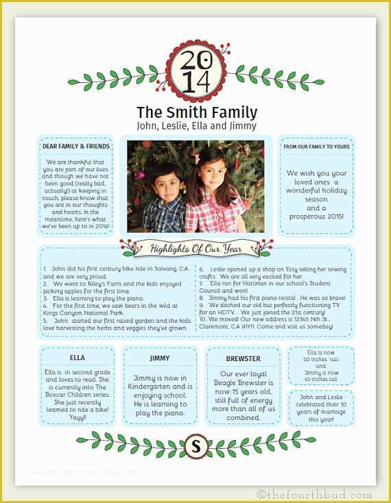 Holiday Family Newsletter Templates Free Of Best 25 Christmas Letter Template Ideas On Pinterest