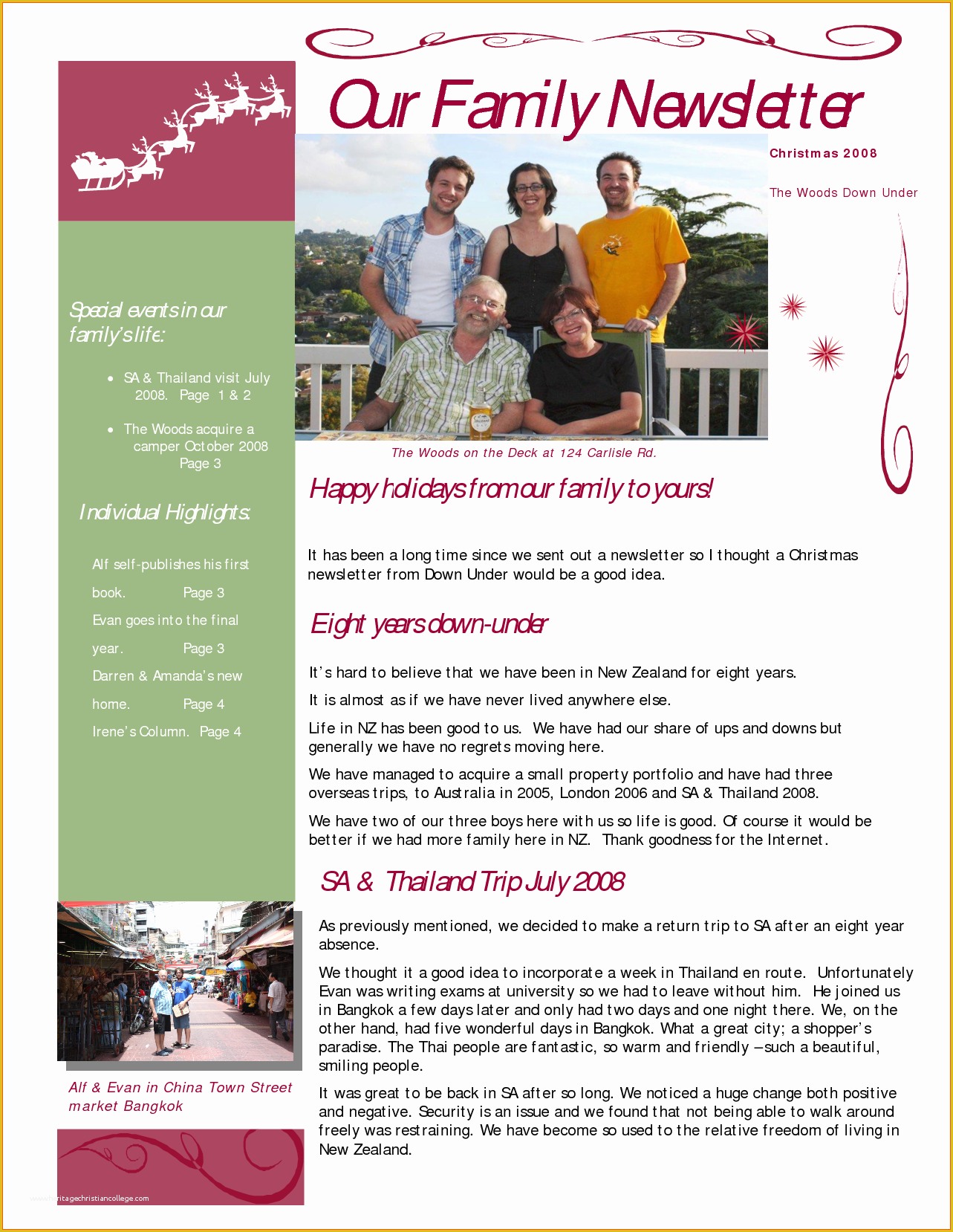 Holiday Family Newsletter Templates Free Of Family Newsletter Template Microsoft Word Templates