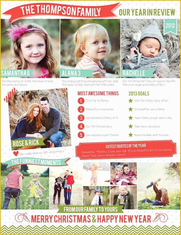 Holiday Family Newsletter Templates Free Of Free Family Newsletter Template 2012 A Year In Review