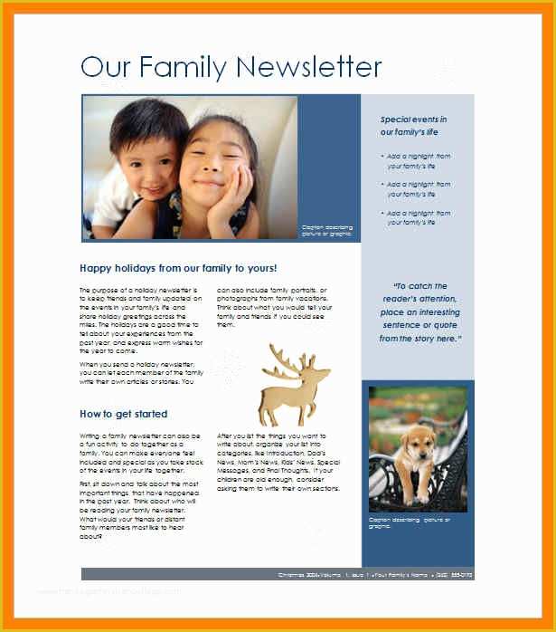 Holiday Family Newsletter Templates Free Of Free Word Templates