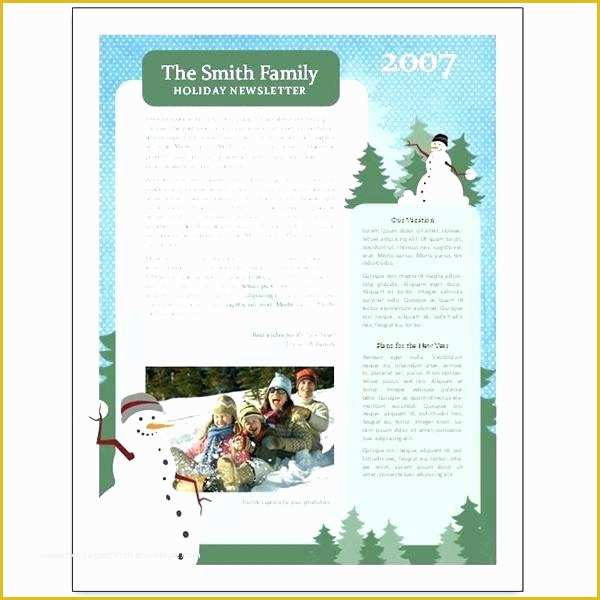 Holiday Family Newsletter Templates Free Of Newspaper Template – Handwerkerrentefo