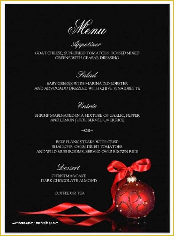 Holiday Menu Template Free Download Of 8 Dinner Party Menu Templates Psd Ai