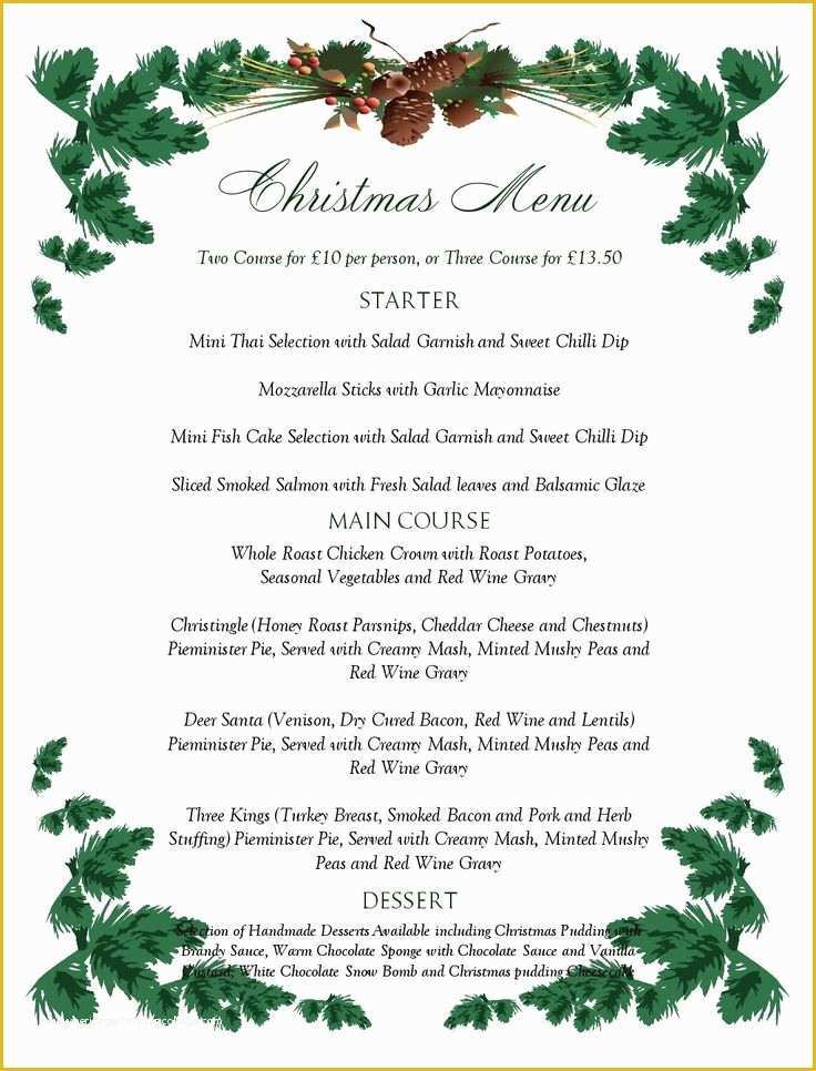 Holiday Menu Template Free Download Of Best 25 Free Menu Templates Ideas On Pinterest