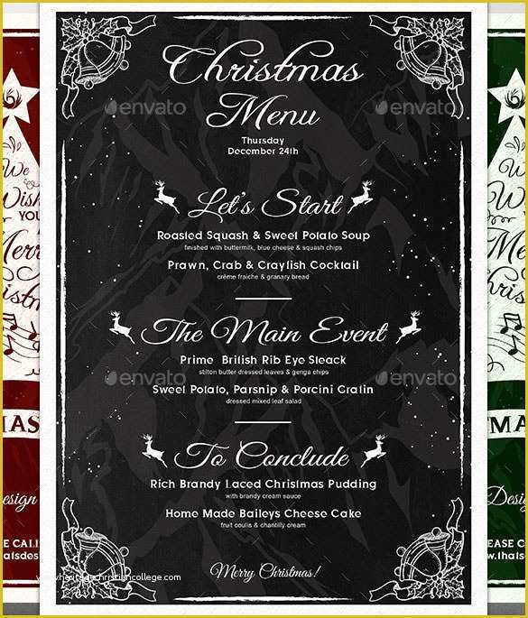 Holiday Menu Template Free Download Of Christmas Menu Template – 30 Free Psd Eps Ai