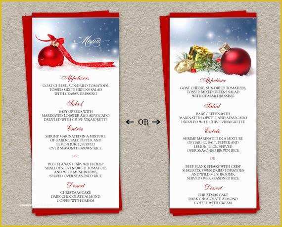 Holiday Menu Template Free Download Of Diy Printable Holiday Dinner Party Menus and Christmas Menu