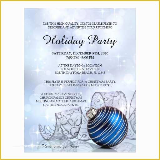 Holiday Party Flyer Template Free Of Christmas Flyer Template for Holiday events